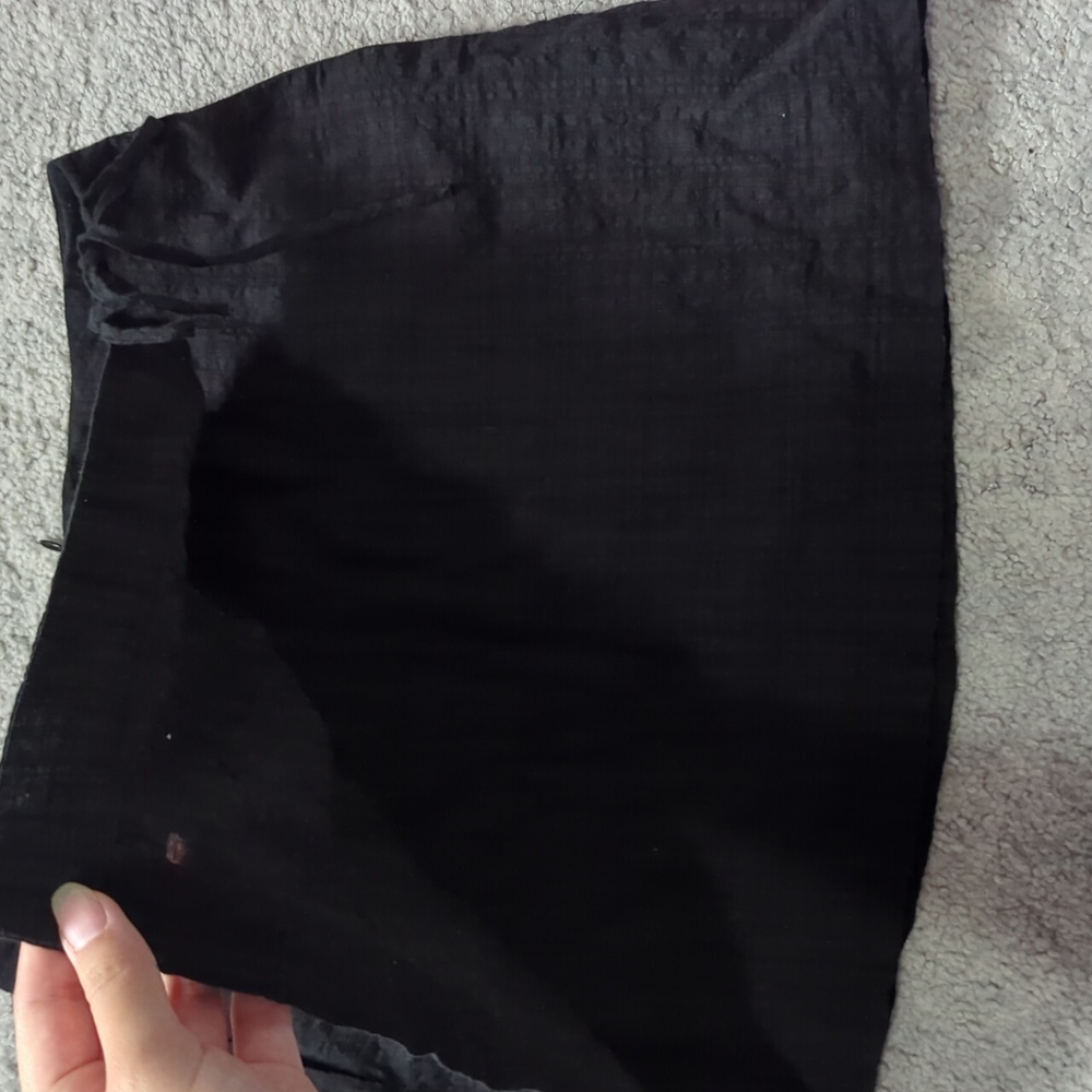 Frank & Oak Black Mini Textured Skirt - Picture 4 of 8